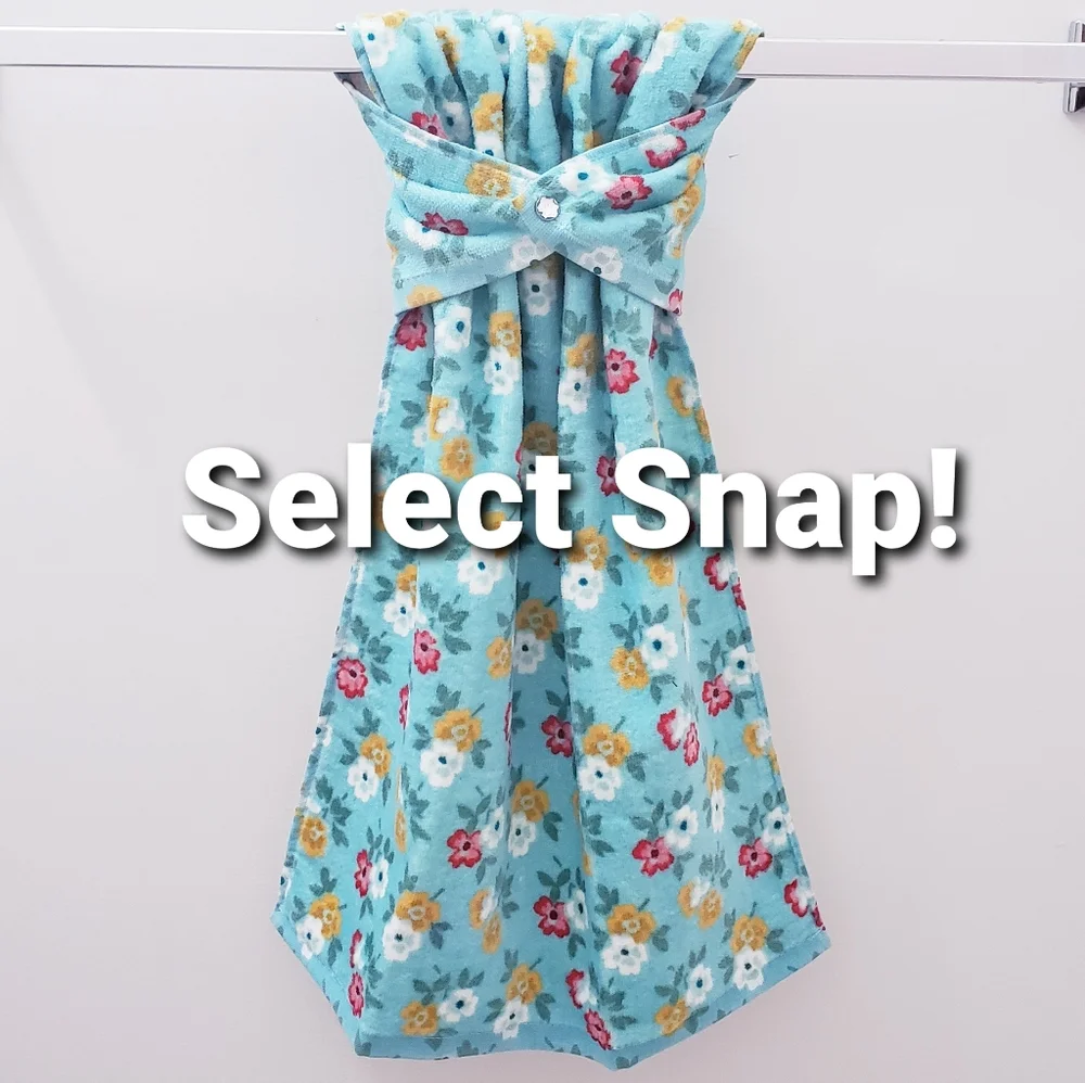 ❤️New!❤️#0994-D ■Pioneer Woman Hang'N'Snap HAND Towel *Select your snap🤍